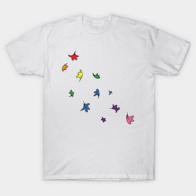 Heartstopper Leaves (Rainbow pride colours) T-Shirt by Orimei